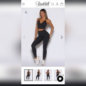 Size S BOMBSHELL HARDBODY  High-Waisted Leggings Heathered Black